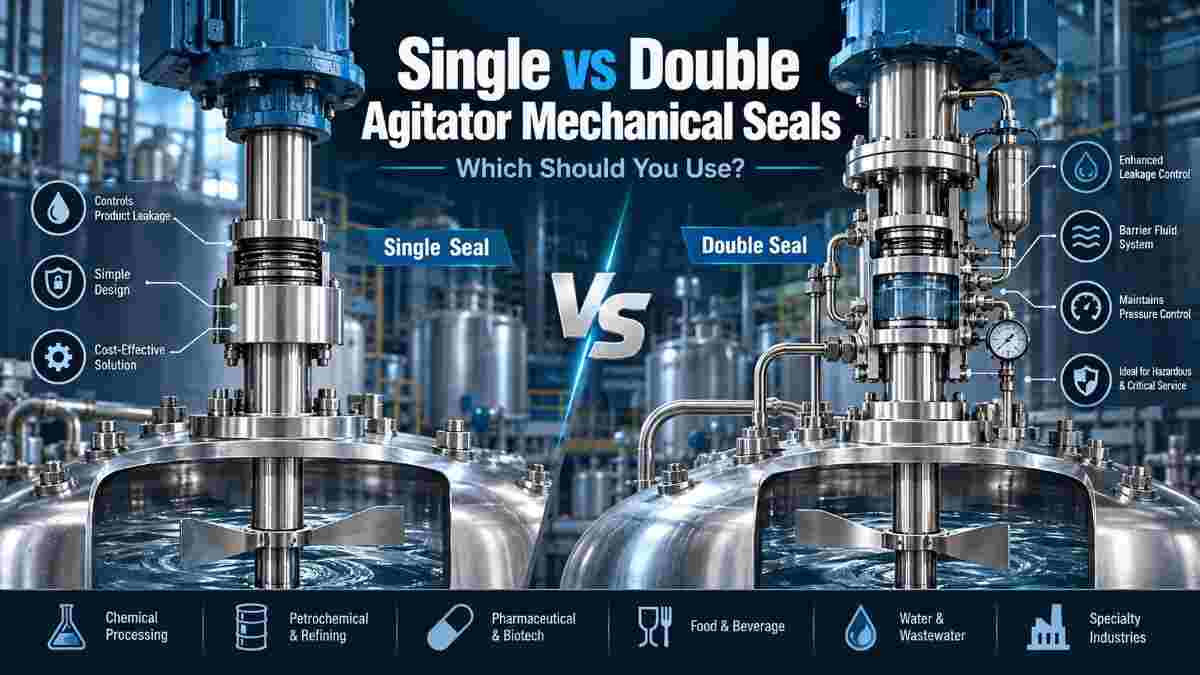 Single vs Double Mechanical Seals for Agitators and Reactors — Which Should You Use? — Arohan Seals Blog